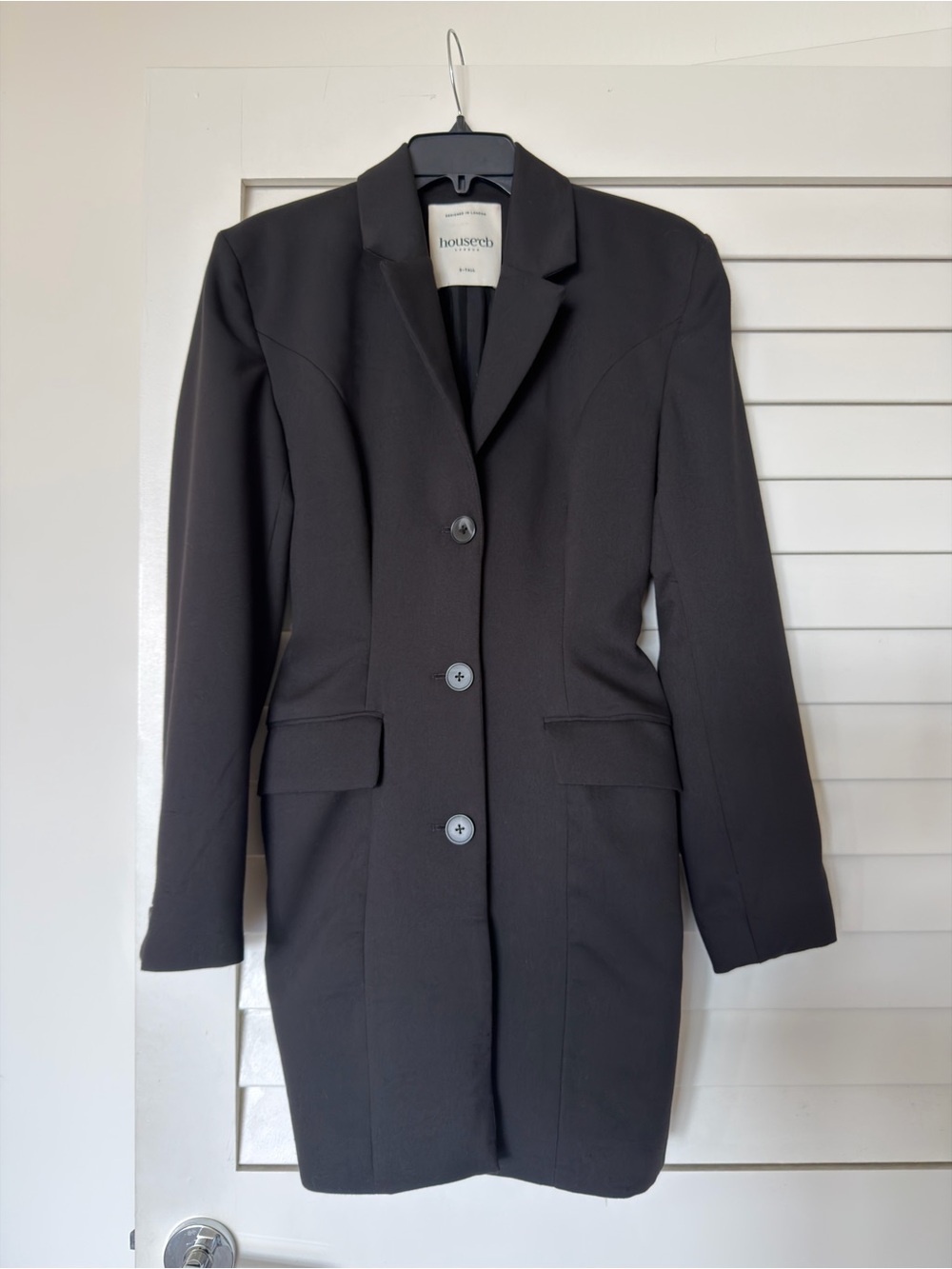 House of CB Black Long Tailored Blazer Jacket